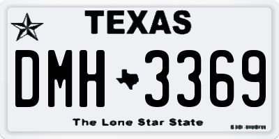 TX license plate DMH3369