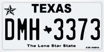 TX license plate DMH3373