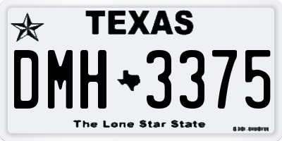 TX license plate DMH3375