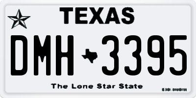 TX license plate DMH3395