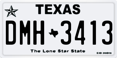 TX license plate DMH3413