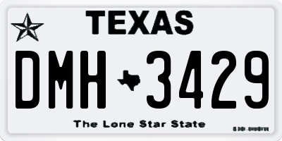 TX license plate DMH3429