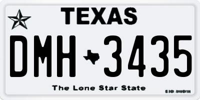 TX license plate DMH3435