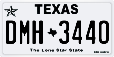 TX license plate DMH3440