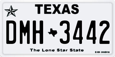 TX license plate DMH3442