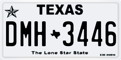 TX license plate DMH3446
