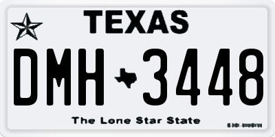 TX license plate DMH3448