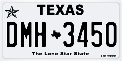 TX license plate DMH3450