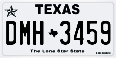 TX license plate DMH3459