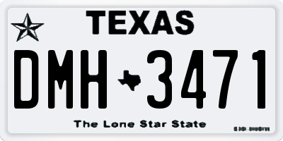 TX license plate DMH3471