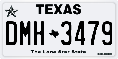 TX license plate DMH3479