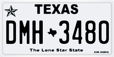 TX license plate DMH3480