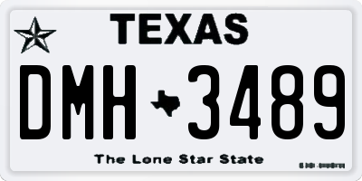 TX license plate DMH3489