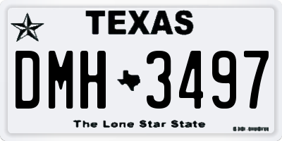 TX license plate DMH3497