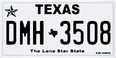 TX license plate DMH3508
