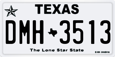 TX license plate DMH3513