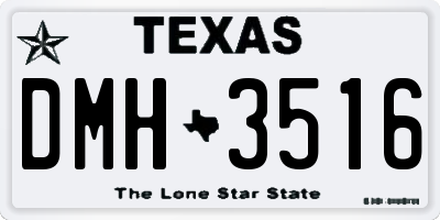 TX license plate DMH3516