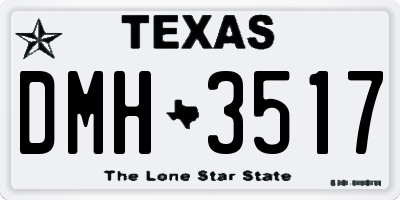 TX license plate DMH3517