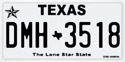 TX license plate DMH3518