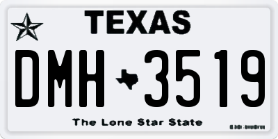 TX license plate DMH3519