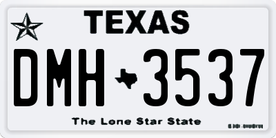 TX license plate DMH3537