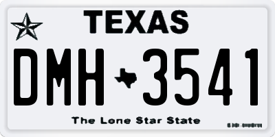 TX license plate DMH3541
