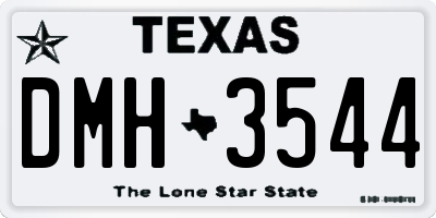 TX license plate DMH3544