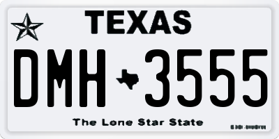 TX license plate DMH3555