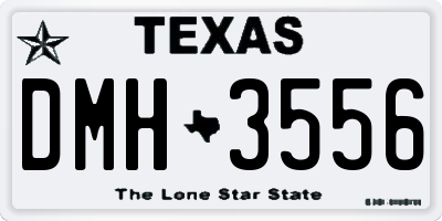 TX license plate DMH3556