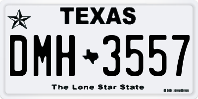 TX license plate DMH3557