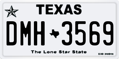 TX license plate DMH3569