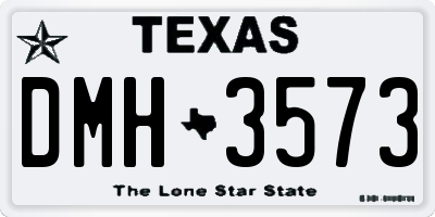 TX license plate DMH3573
