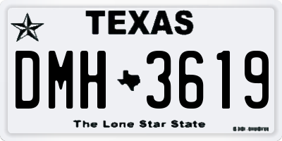 TX license plate DMH3619