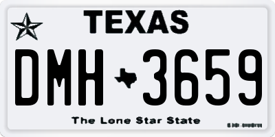 TX license plate DMH3659