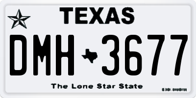 TX license plate DMH3677