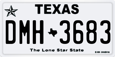 TX license plate DMH3683