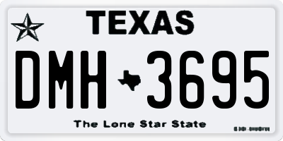 TX license plate DMH3695