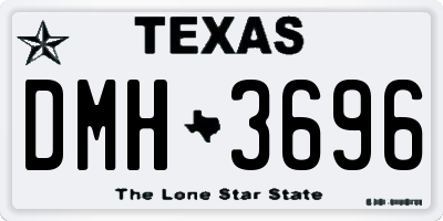 TX license plate DMH3696