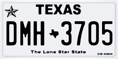 TX license plate DMH3705