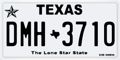 TX license plate DMH3710