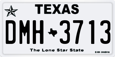 TX license plate DMH3713