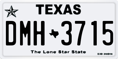 TX license plate DMH3715