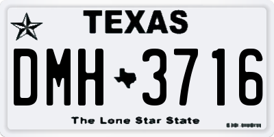 TX license plate DMH3716