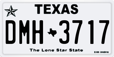 TX license plate DMH3717