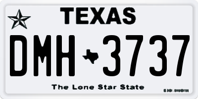 TX license plate DMH3737