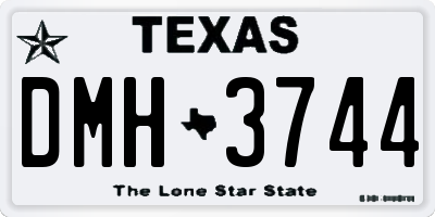TX license plate DMH3744