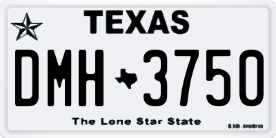 TX license plate DMH3750