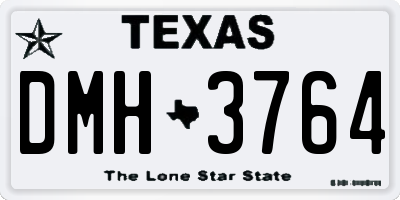 TX license plate DMH3764