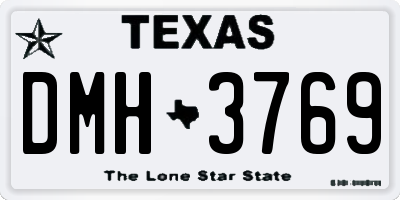 TX license plate DMH3769