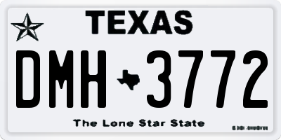 TX license plate DMH3772
